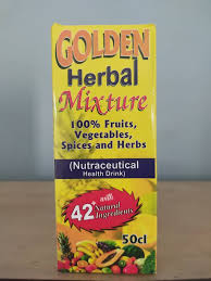 Golden Herbal Mixture 750ml Bottle - Natural Wellness Tonic with 45+ Fruits, Vegetables & Herbs