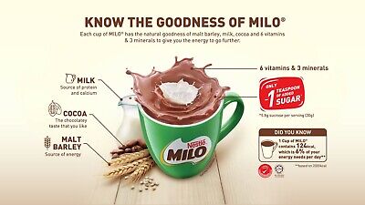 Nestlé Milo Chocolate Malted Beverage Powder Sachet 400g - Energizing Drink Mix for Hot or Cold Milk